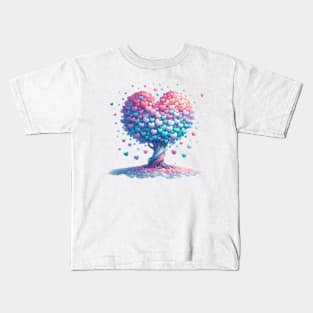 Tree Shaped Hearts Kids T-Shirt